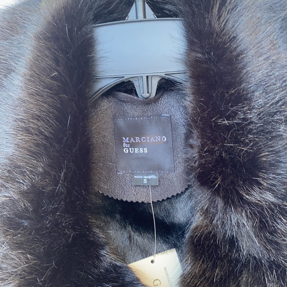 New GUESS BY MARCIANO Aby Shearling Moto Jacket